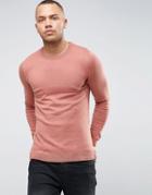 Asos Extreme Muscle Fit Sweater In Rose Brown - Brown