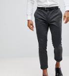 Heart & Dagger Skinny Pants With Contrast Turn Up - Gray