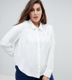 Unique 21 Hero Shirt With Pearl Embellishments - White