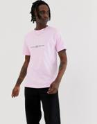 Parlez Johnson T-shirt With Embroidered Sport Script Logo In Pink - Pink