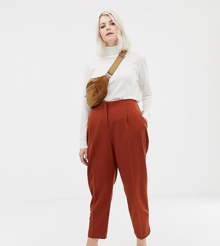 Asos Design Curve Mix & Match Cigarette Pants - Red