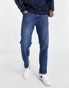 Jack & Jones Intelligence Clark Regular Fit Jeans In Mid Wash Blue