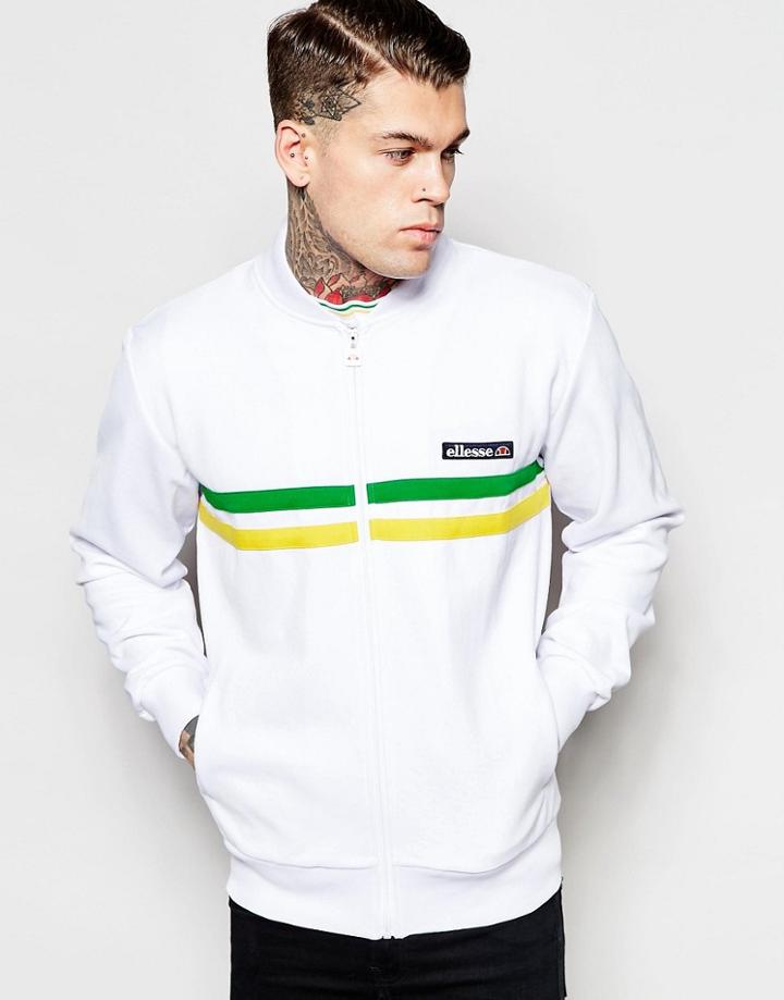 Ellesse Bomber Track Jacket - Optic White
