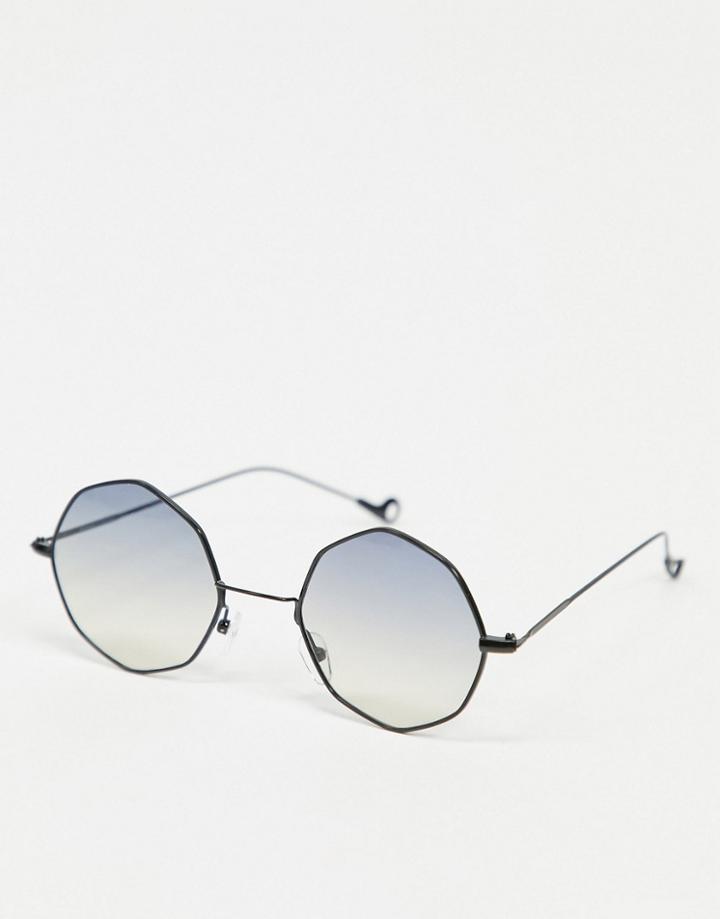 Aj Morgan Octagonal Sunglasses In Black