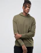 Selected Homme Hoodie With Dropped Shoulder - Green