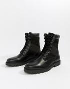 Zign Military Boots In Black - Black