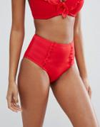 Pour Moi Getaway Control Bikini Bottom - Red