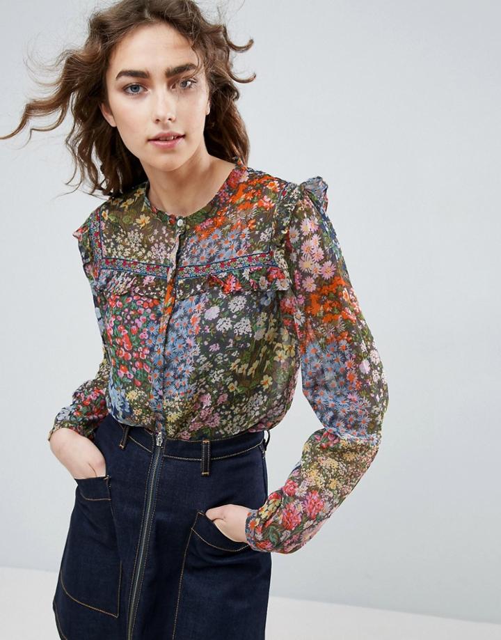 Needle And Thread Flowerbed Blouse - Multi