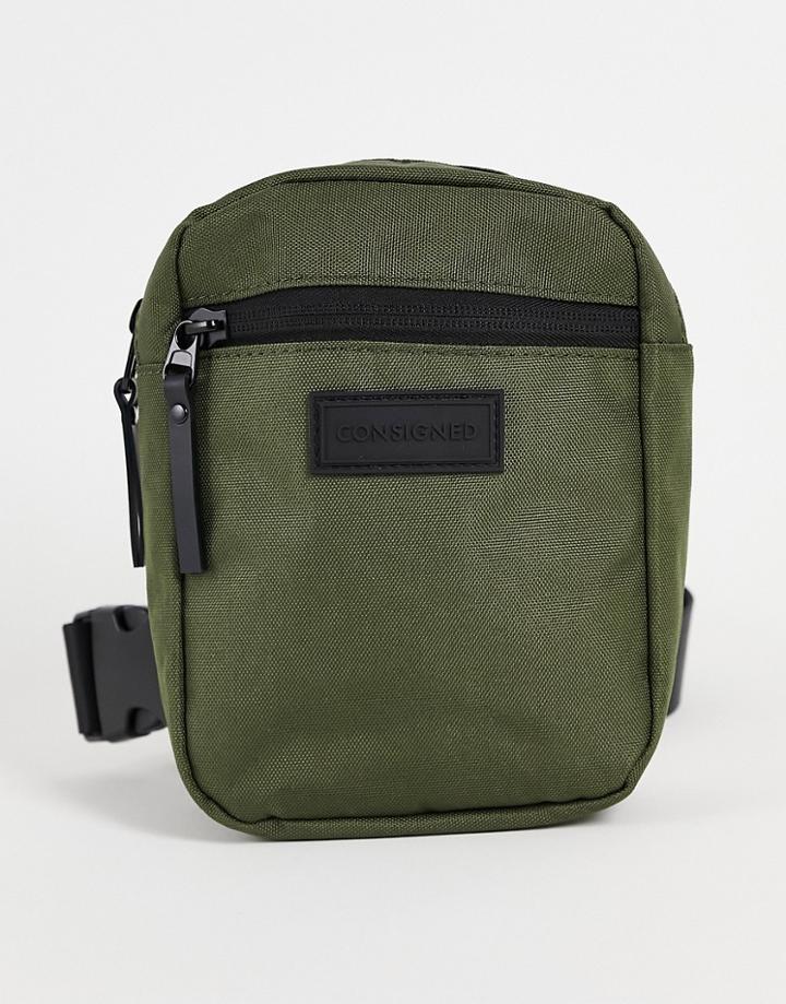 Consigned Crossbody Bag In Khaki-green