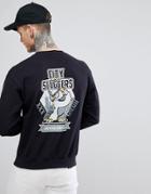 Cheats And Thieves Sluggers Back Print Sweatshirt - Black