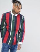 Asos Regular Fit Rugby Shirt With Stripes - Green