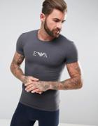 Emporio Armani Muscle Fit T-shirt In Dark Gray - Gray