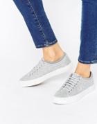 Fred Perry Kendrick Tipped Cuff Gray Jersey Sneakers - Gray
