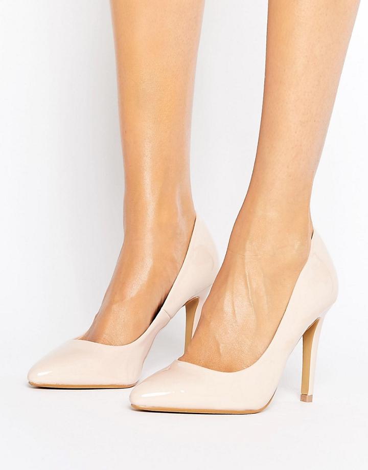 Head Over Heels By Dune Alice Nude Patent Heeled Pumps - Beige