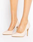 Head Over Heels By Dune Alice Nude Patent Heeled Pumps - Beige