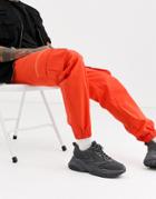Asos Design Cargo Pants In Orange