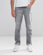 New Look Slim Jeans In Light Gray - Gray
