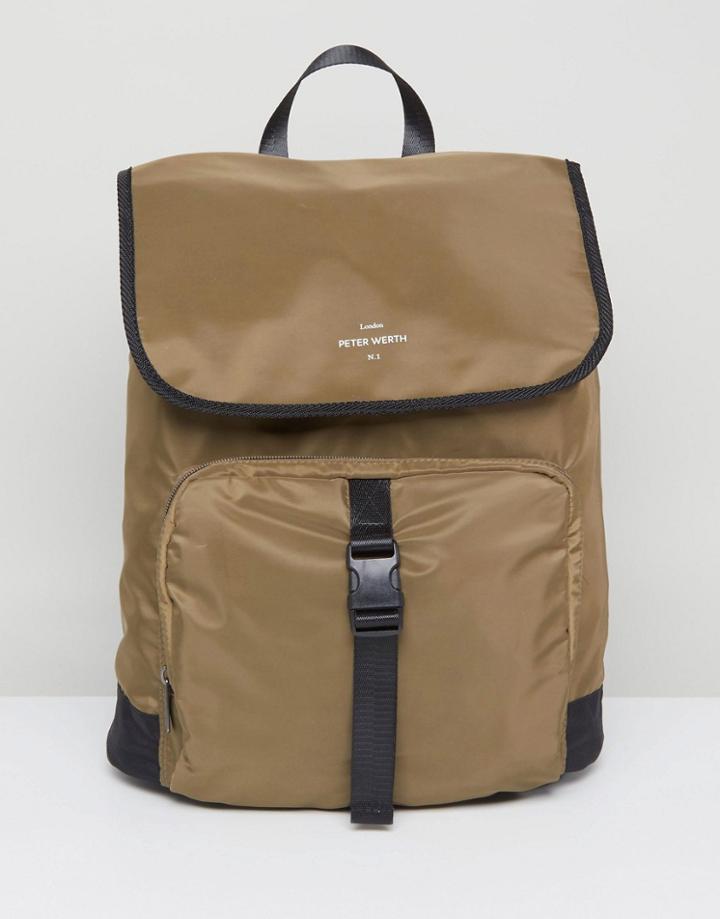 Peter Werth Nason Nylon Backpack - Green