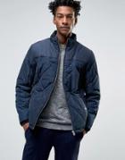 Selected Quilted Jacket - Navy