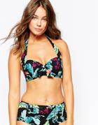 Seafolly Jungle Out There Halter Bikini Top - Black