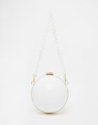 Asos Sphere Bag On Chain - White