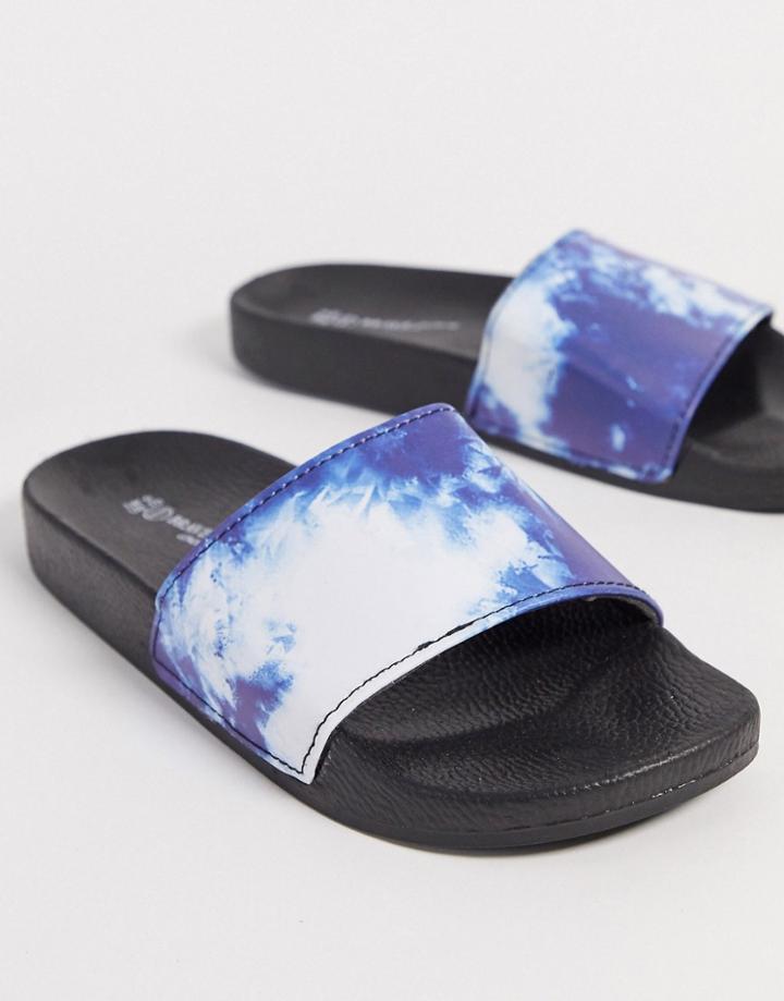 Brave Soul Two-piece Tie Dye Slider-blues