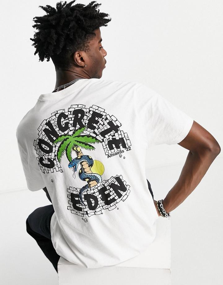 Allsaints Damnation T-shirt In White