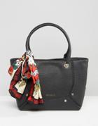 Love Moschino Shoulder Bag With Scarf - Black