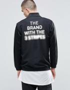 Adidas Originals Blk/wvn Track Jacket With Backprint In Black Bq3548 - Black