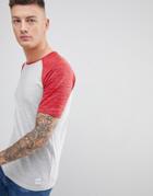 Only & Sons T-shirt With Contrast Raglan Sleeve - White