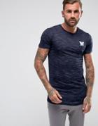 Good For Nothing Muscle T-shirt In Navy Marl - Navy