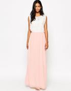 Club L Maxi Dress With Lace Overlay Detail