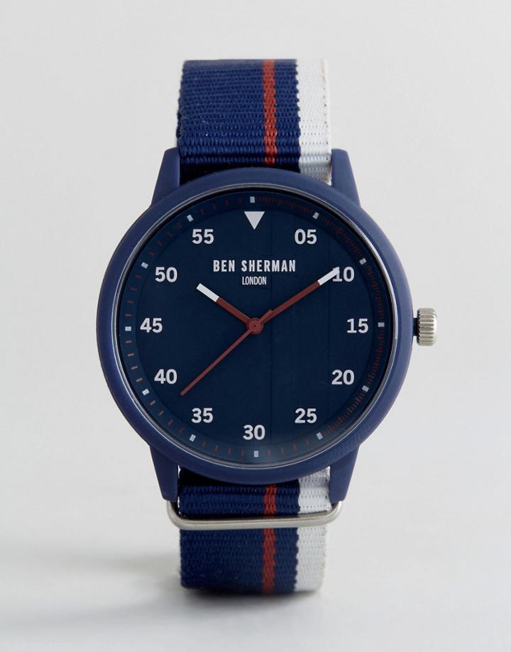 Ben Sherman Wb076u Navy Nato Watch - Navy