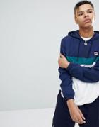 Fila Vintage Overhead Jacket With Small Logo In White - White
