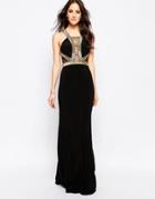 Forever Unique Gilda Embellished Maxi Dress - Black