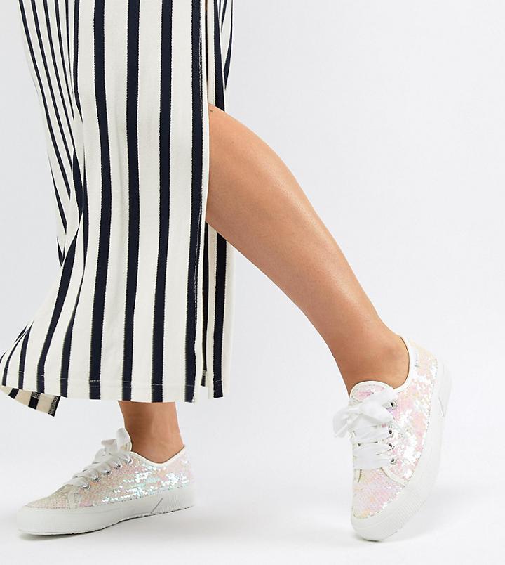 Superga 2750 Iridescent Sequin Sneakers - White