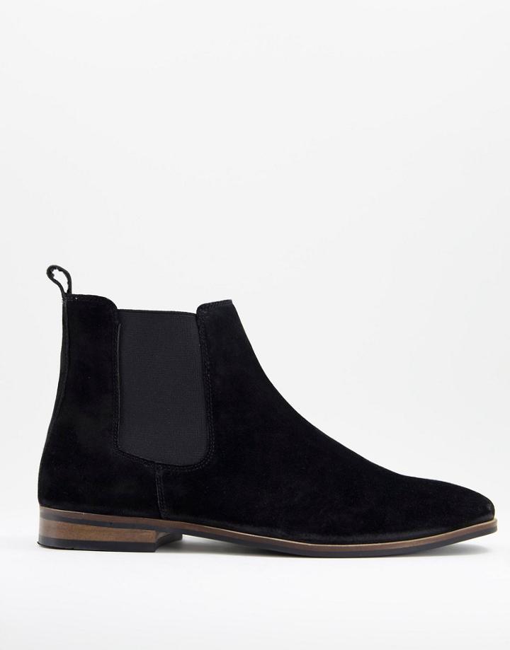 French Connection Suede Chelsea Boots In Brown