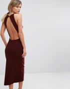 Bec & Bridge Love Ruler Open Back Midi Dress - Red
