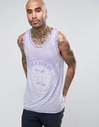 Midnight Surf Oahu Regular Fit Burnout Tank - Purple