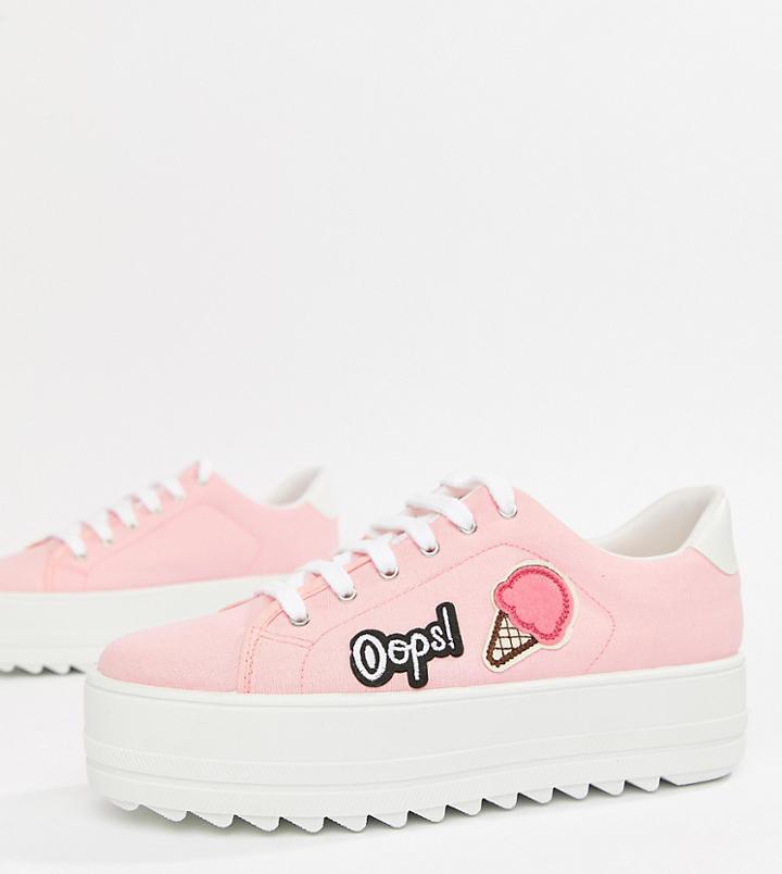 Kaltur Ice Cream Flatform Sneakers - Pink