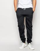 Solid Joggers With Drawstring Waist - Charcoal