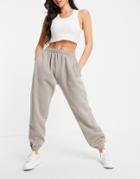 Reebok Cozy Fleece Sweatpants In Gray-grey