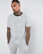 Asos Loungewear Oversized Neppy Waffle T-shirt - White