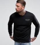 Nicce London Sweatshirt In Black With Chest Logo Exclusive To Asos - Black