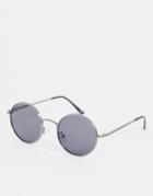 Jeepers Peepers Round Sunglasses In Silver - Black