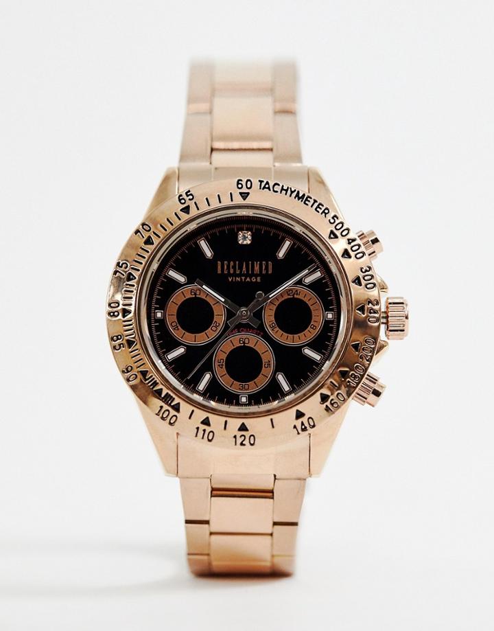 Reclaimed Vintage Inspired Bracelet Watch In Rose Gold Exclsuive To Asos - Gold