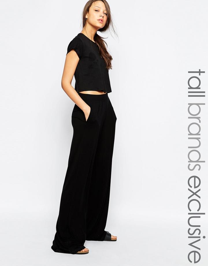 Ttya High Waisted Wide Leg Pant - Black