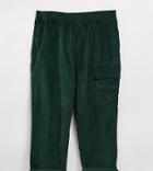 Asos Design Plus Corduroy Relaxed Fit Skate Pants In Forest Green