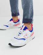 New Balance 997 Pink And White Sneakers - Pink