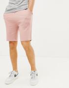 Asos Design Jersey Skinny Shorts In Pink - Pink